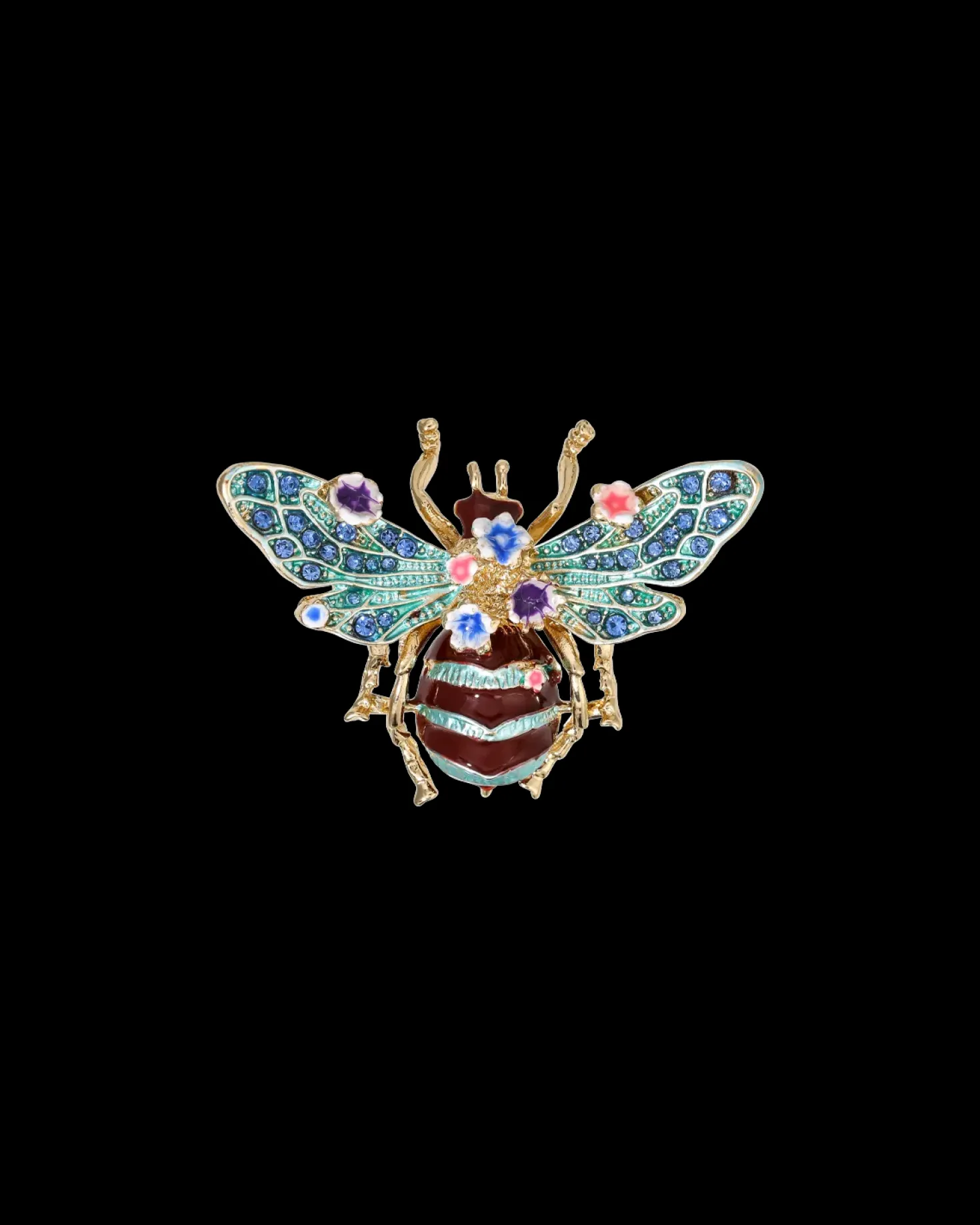 Spilla - Blue Bumblebee